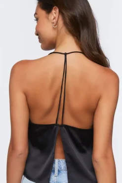 Satin Cowl Neck Cami