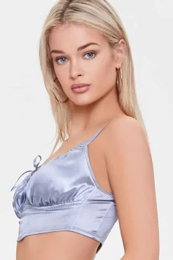 Satin Cropped Lingerie Cami