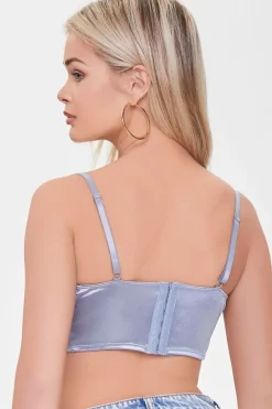 Satin Cropped Lingerie Cami