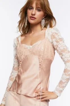 Satin Eyelash Lace Cami