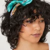 Satin Floral & Chain Print Hair Scarf