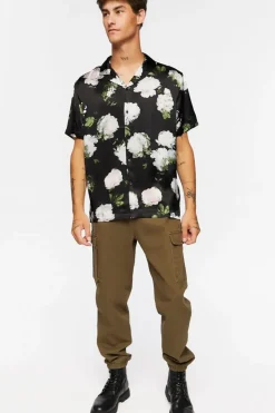 Satin Floral Print Shirt