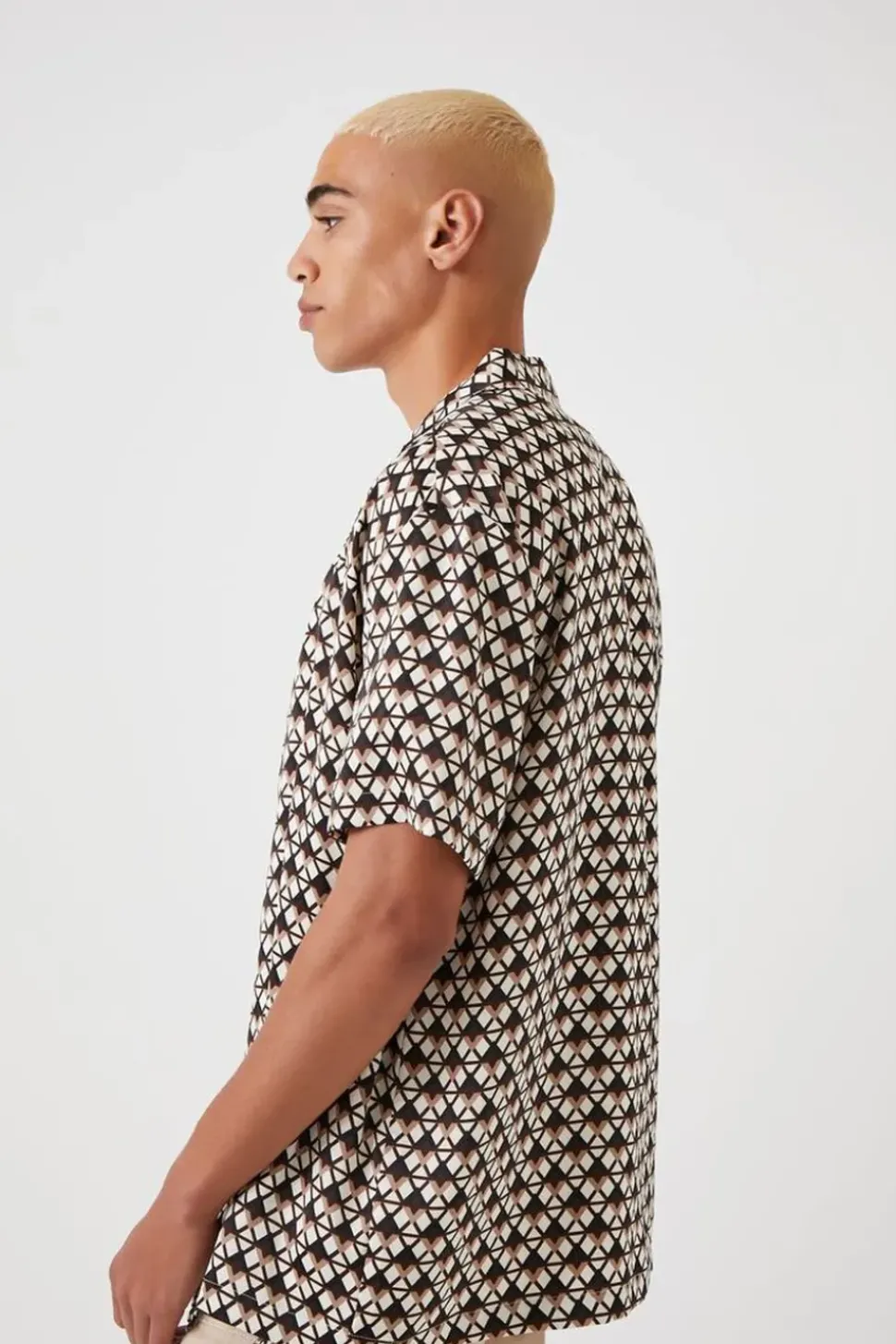 Satin Geo Print Shirt