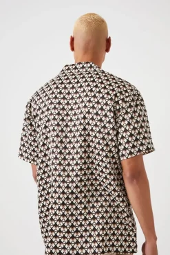 Satin Geo Print Shirt