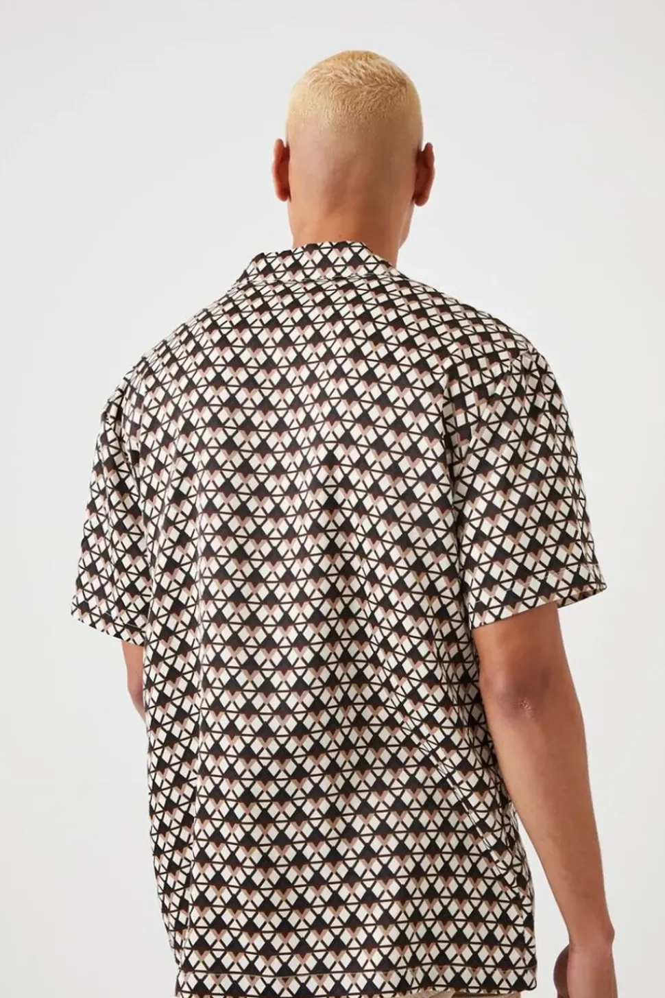 Satin Geo Print Shirt