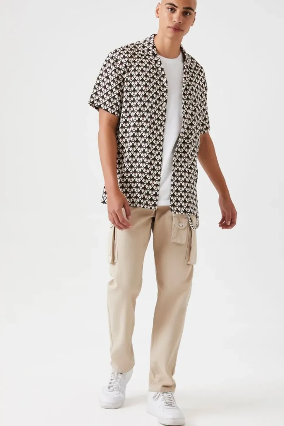 Satin Geo Print Shirt