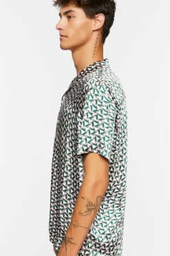 Satin Geo Print Shirt