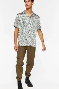 Satin Geo Print Shirt