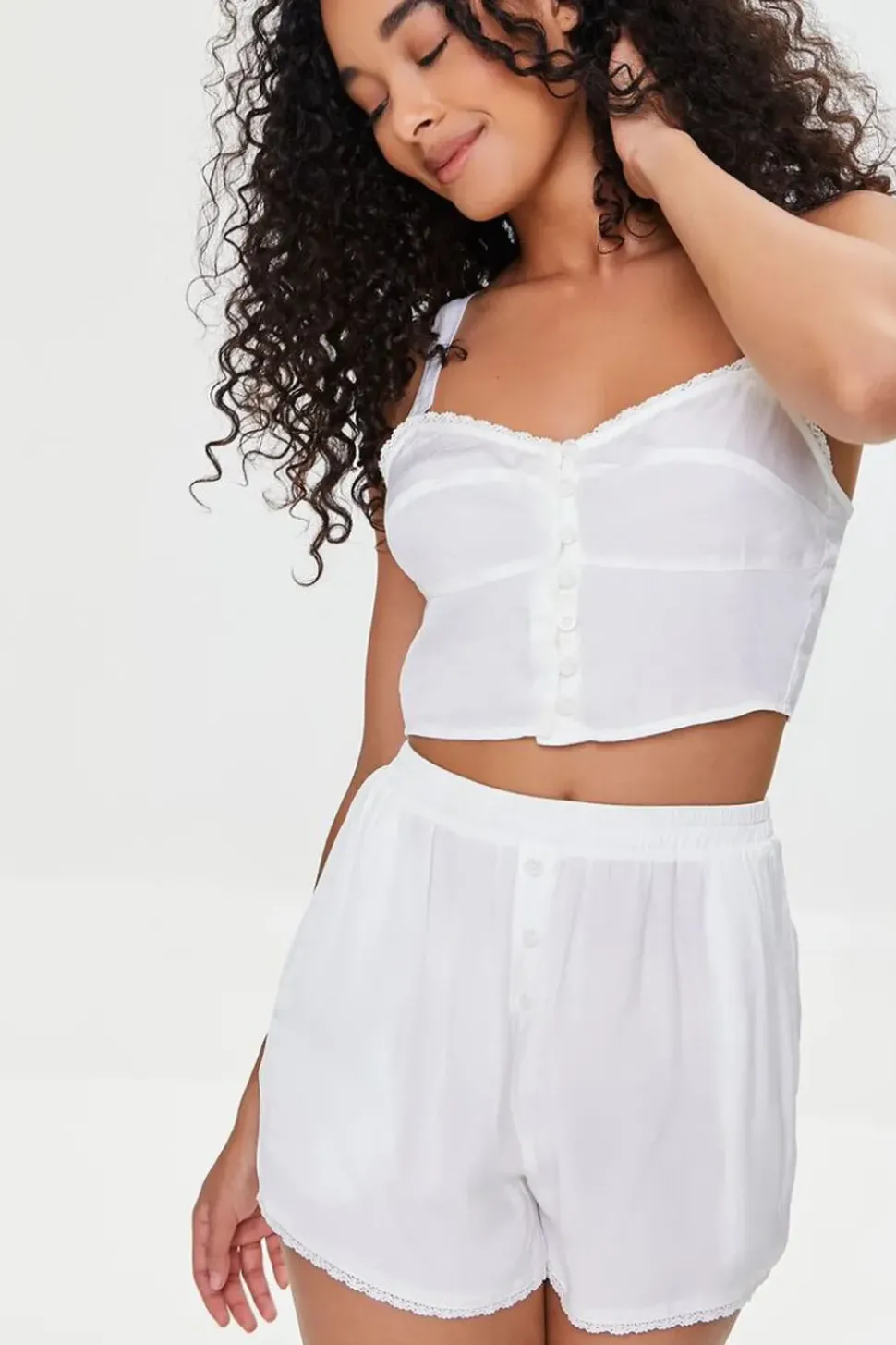 Satin High-Rise Lounge Shorts