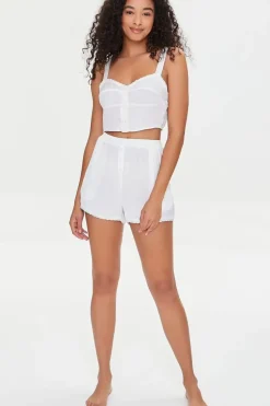 Satin High-Rise Lounge Shorts