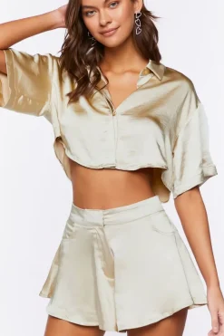 Satin High-Rise Shorts