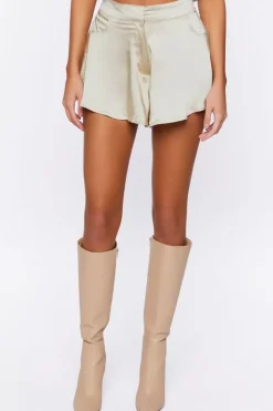 Satin High-Rise Shorts