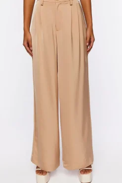 Satin High-Rise Trousers