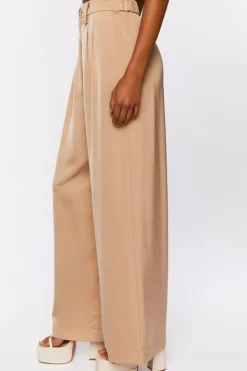 Satin High-Rise Trousers