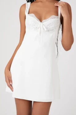 Satin & Lace Mini Dress