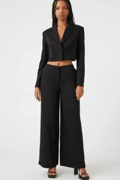 Satin Low-Rise Trousers
