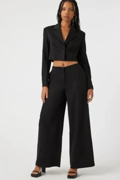 Satin Low-Rise Trousers