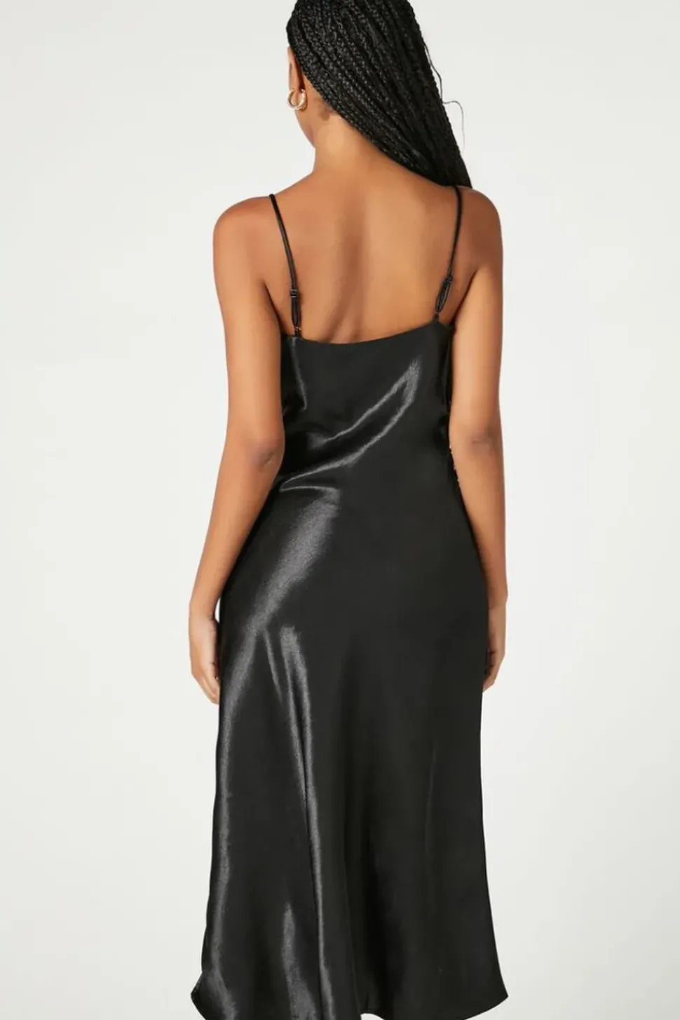 Satin Midi Cami Slip Dress