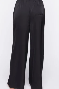 Satin Mid-Rise Pajama Pants