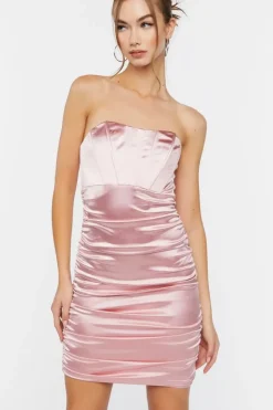 Satin Mini Tube Dress