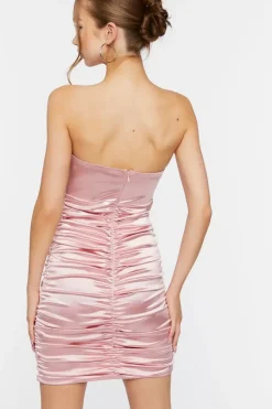 Satin Mini Tube Dress