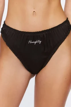 Satin Naughty Cheeky Panties