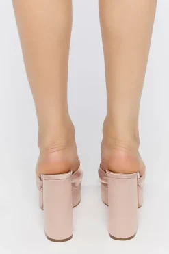 Satin Platform Heels