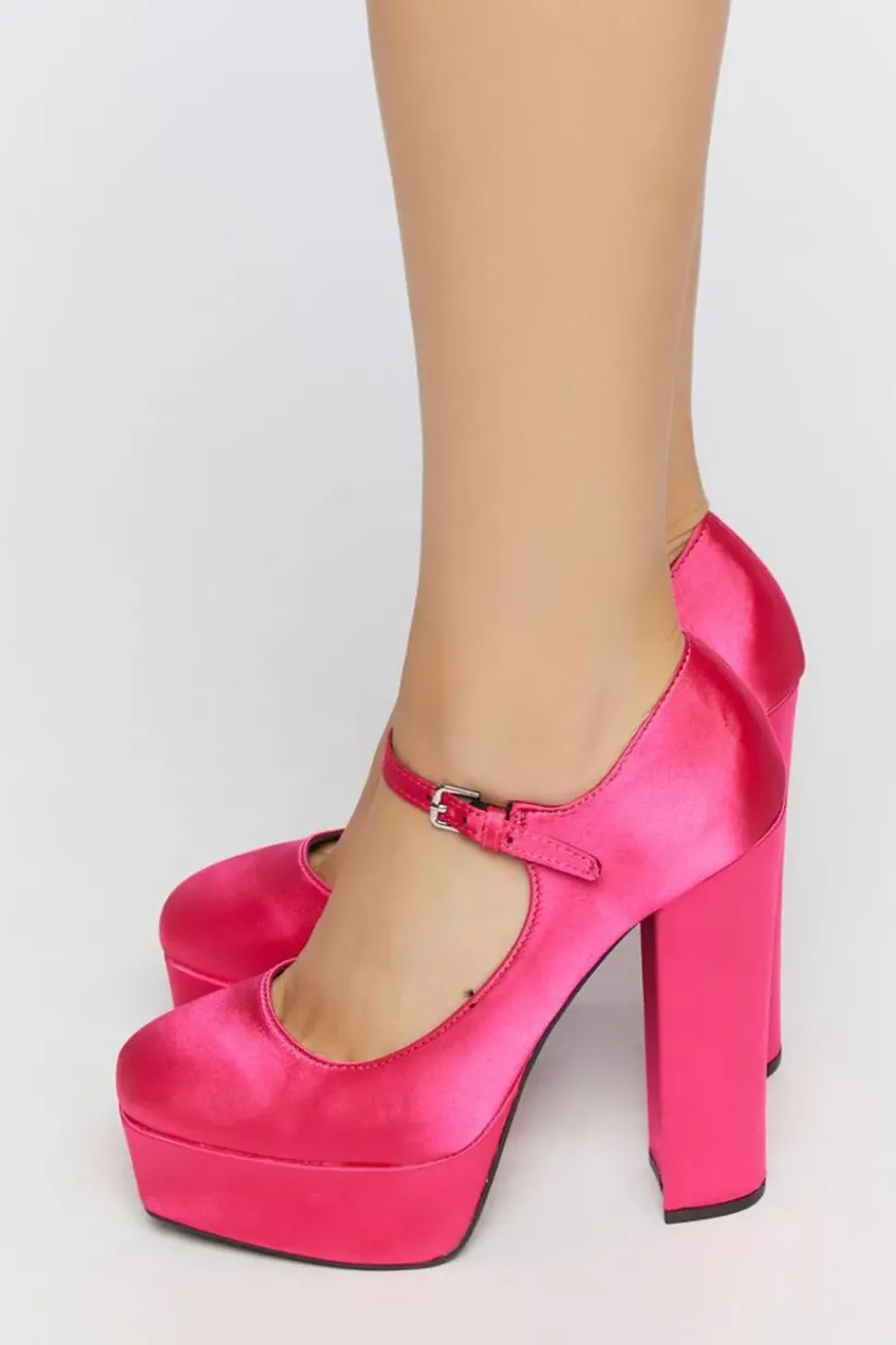 Satin Platform Pumps