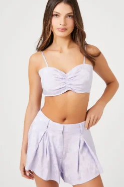 Satin Pleated Shorts