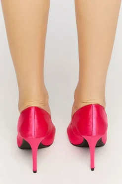 Satin Pointed Toe Pumps