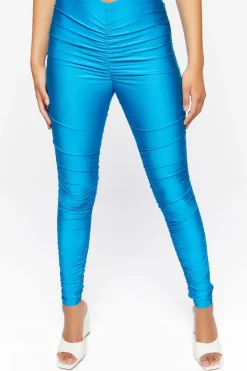 Satin Ruched Leggings