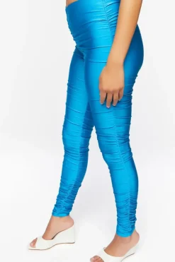 Satin Ruched Leggings