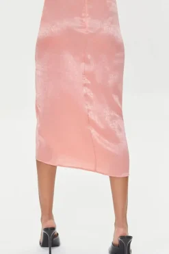 Satin Ruched Skirt