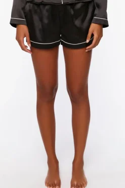Satin Shirt & Shorts Pajama Set