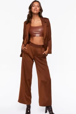 Satin Single-Breasted Blazer