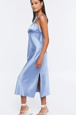 Satin Sweetheart Midi Dress