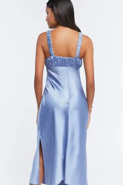 Satin Sweetheart Midi Dress