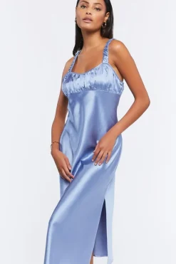 Satin Sweetheart Midi Dress