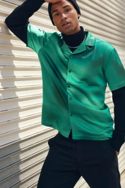 Satin Tie-Dye Shirt
