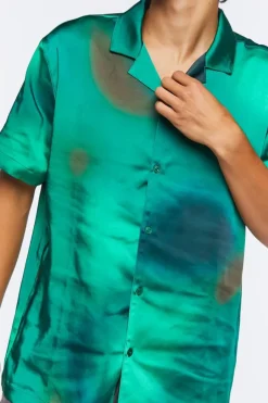 Satin Tie-Dye Shirt