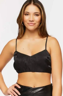 Satin V-Neck Bralette