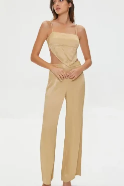 Satin Wide-Leg Pants