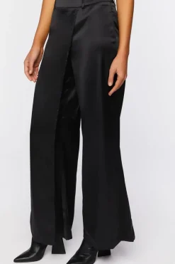 Satin Wide-Leg Pants