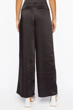 Satin Wide-Leg Pants