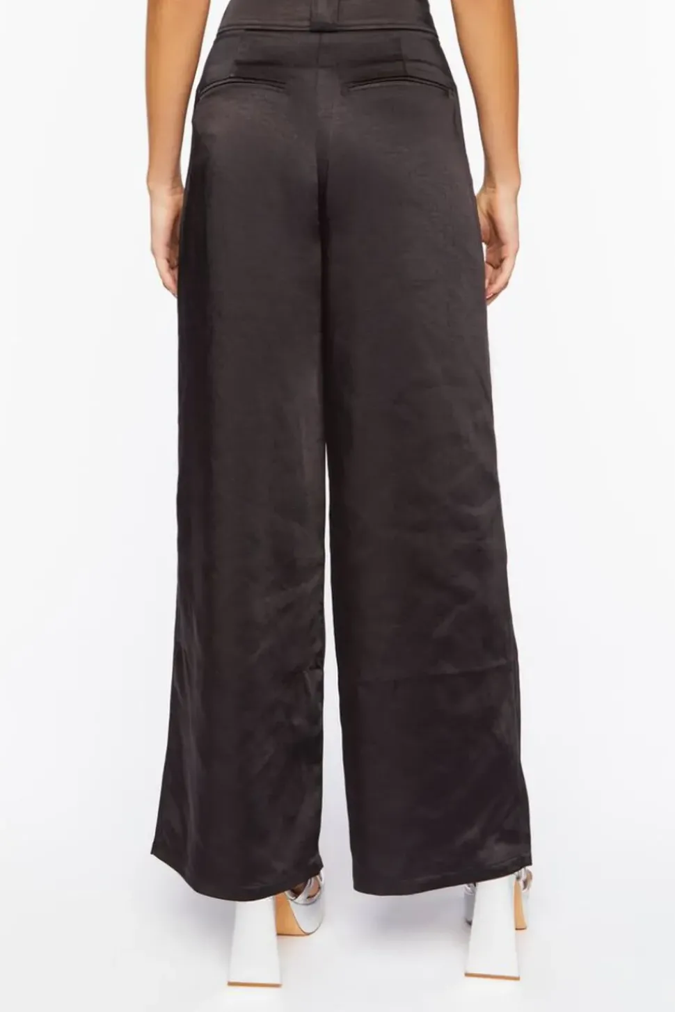 Satin Wide-Leg Pants