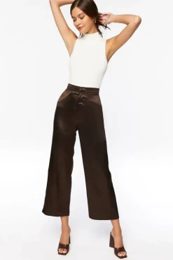 Satin Wide-Leg Pants