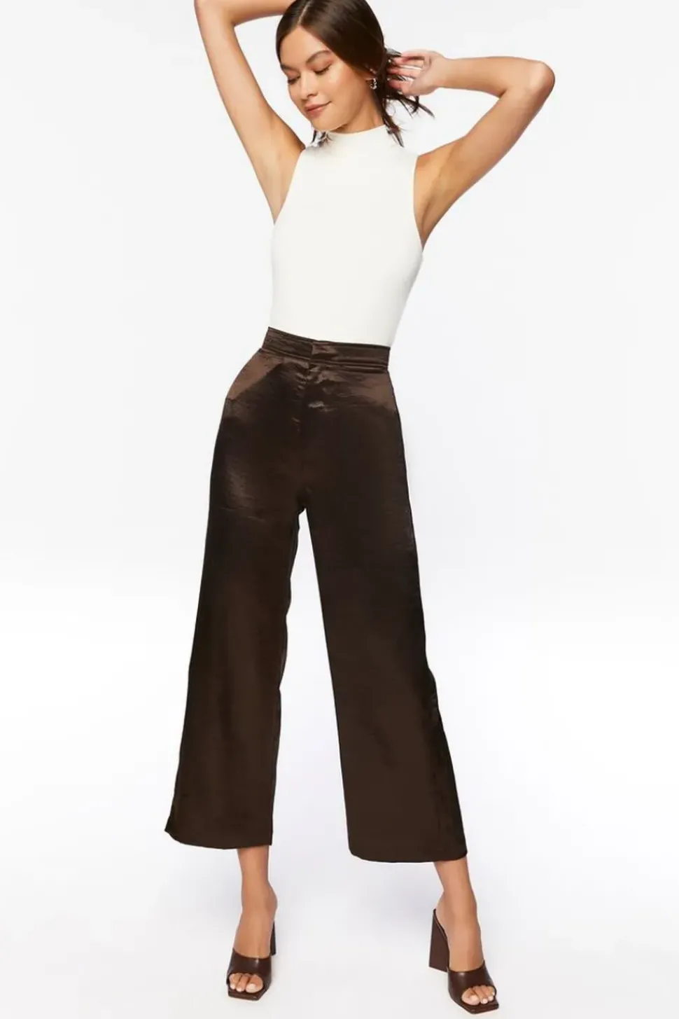 Satin Wide-Leg Pants