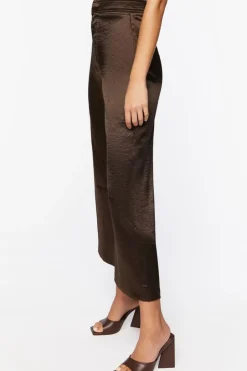 Satin Wide-Leg Pants