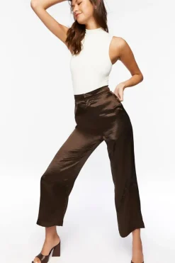 Satin Wide-Leg Pants