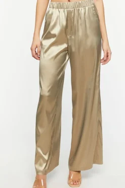 Satin Wide-Leg Pants